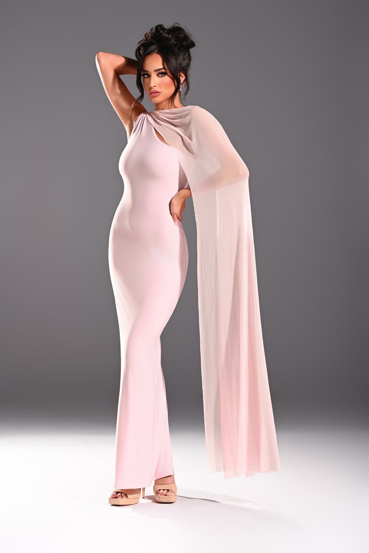 Pageant gown glam — elegant full-length artistry by Team Flawless